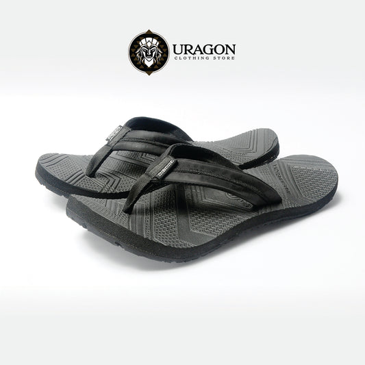 Uragon Lagalag Baltog Mens Tiresole Slippers Black