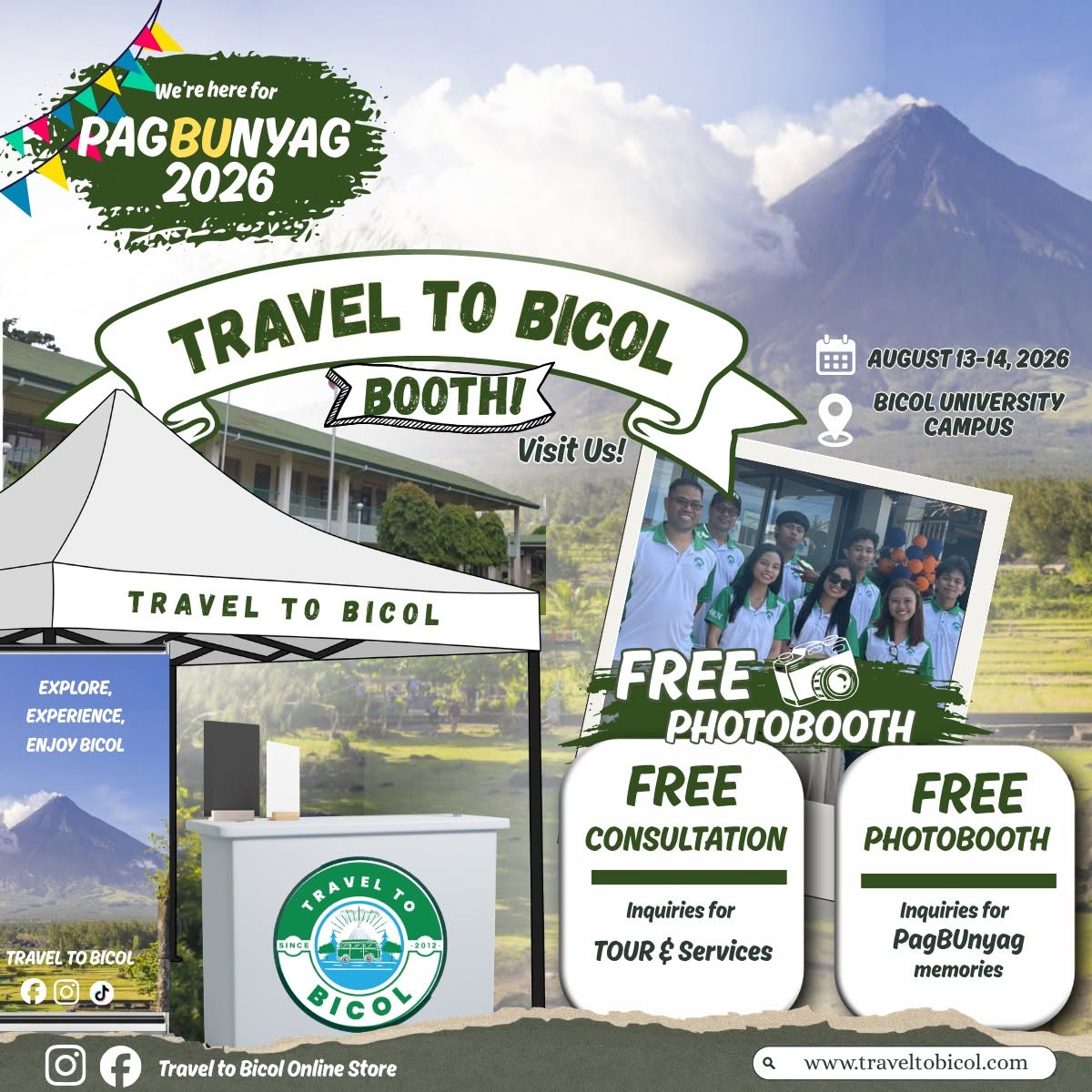Bicol University PAGBUNYAG 2026: Two Days of BUEÑOS Energy with Travel to Bicol