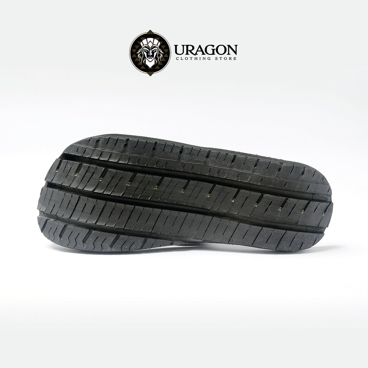Uragon Lagalag Baltog Mens Tiresole Slippers Black