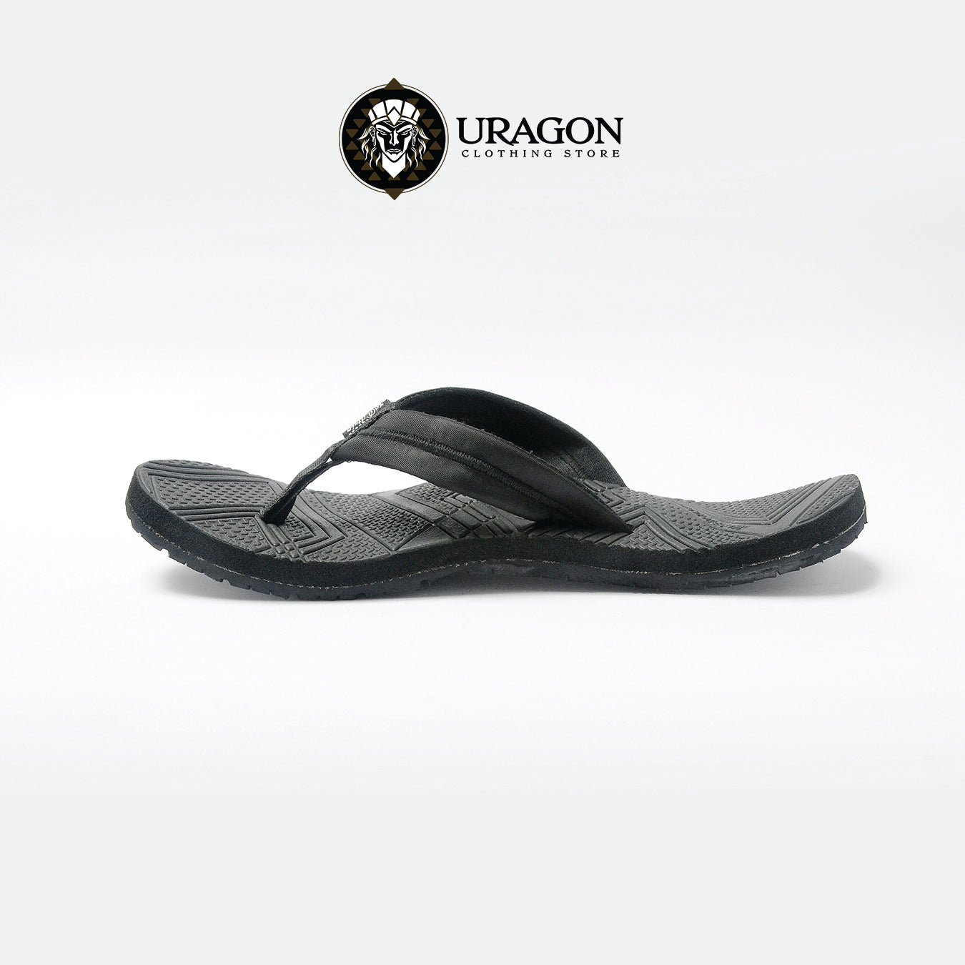 Uragon Lagalag Baltog Mens Tiresole Slippers Black