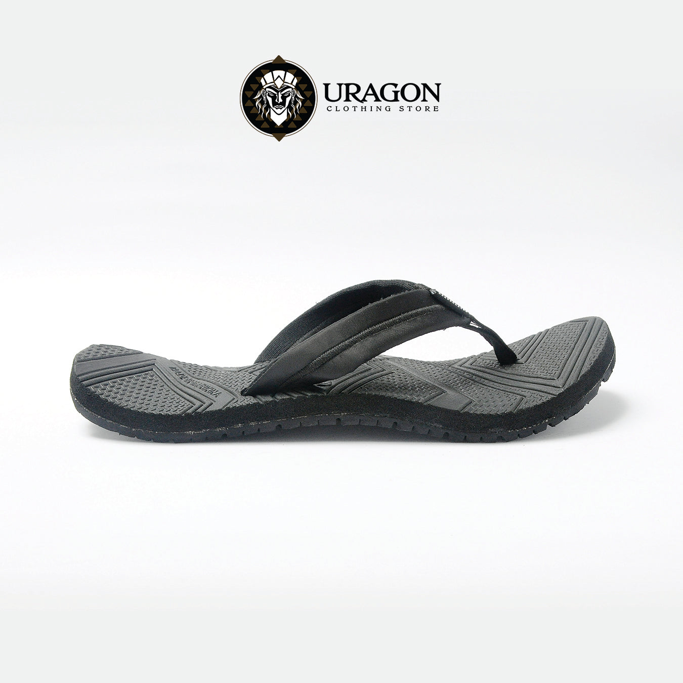 Uragon Lagalag Baltog Mens Tiresole Slippers Black