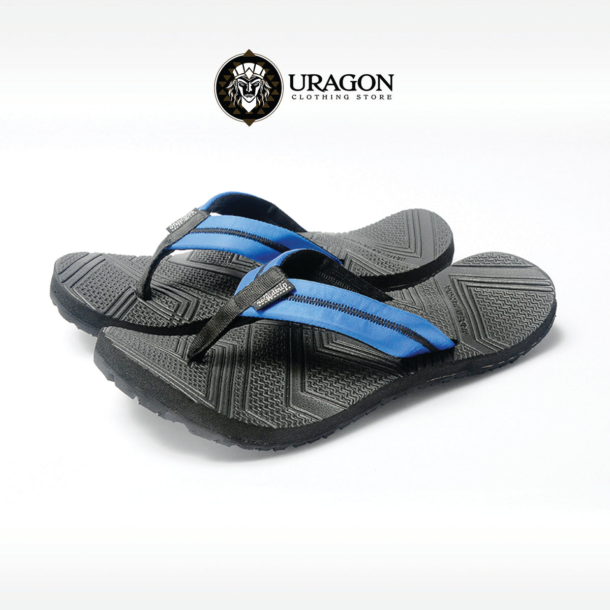 Uragon Lagalag Baltog Mens Tiresole Slippers Blue