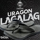 Uragon Lagalag Baltog Mens Tiresole Slippers Black
