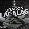 Uragon Lagalag Baltog Mens Tiresole Slippers Black