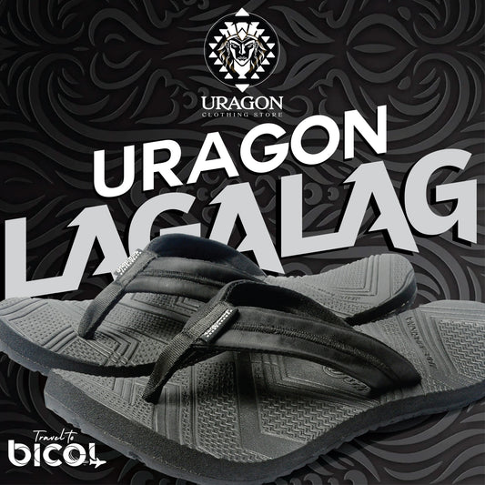 Uragon Lagalag Baltog Mens Tiresole Slippers Black
